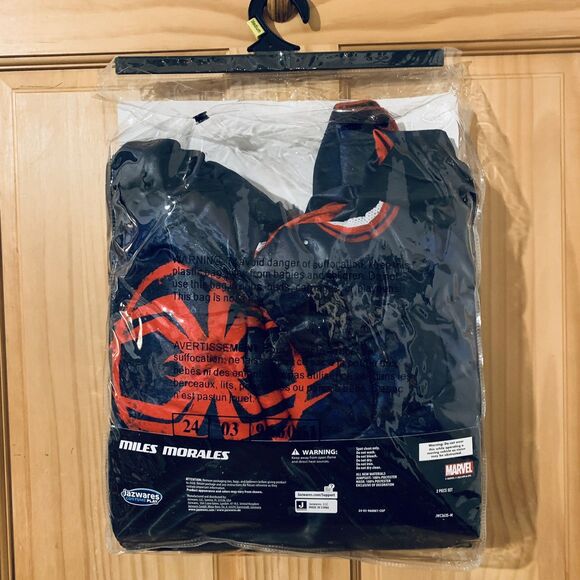 SPIDERMAN® Child Halloween Costume Size M 8-10 Miles Morales Muscle Chest Suit - Picture 11 of 12